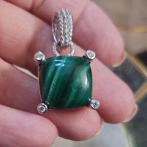 Beautiful Judith Ripka Pendant MALACHITE
